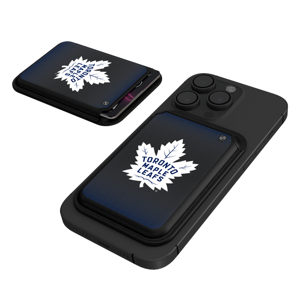 Toronto Maple Leafs Linen Black Magnetic Credit Card Wallet