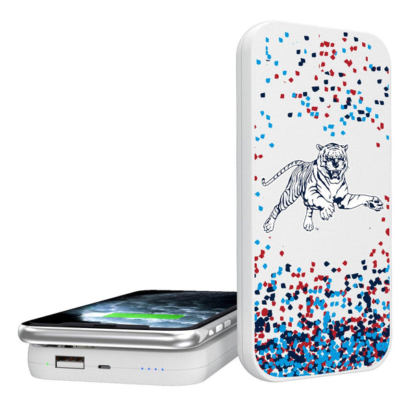 Jackson State Tigers Confetti 5000mAh Portable Wireless Charger