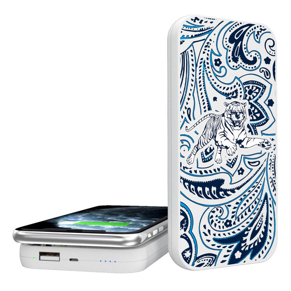 Jackson State Tigers Paisley 5000mAh Portable Wireless Charger
