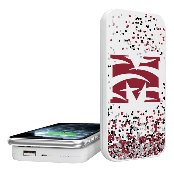 Morehouse Maroon Tigers Confetti 5000mAh Portable Wireless Charger