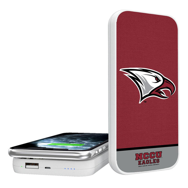 North Carolina Central Eagles Endzone Solid 5000mAh Portable Wireless Charger