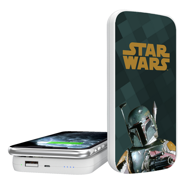 Star Wars Boba Fett Color Block 5000mAh Portable Wireless Charger