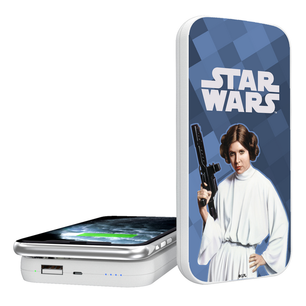 Star Wars Princess Leia Organa Color Block 5000mAh Portable Wireless Charger