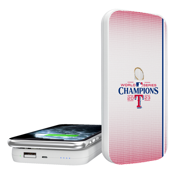 Texas Rangers 2023 MLB World Series 5000mAh Portable Wireless Charger