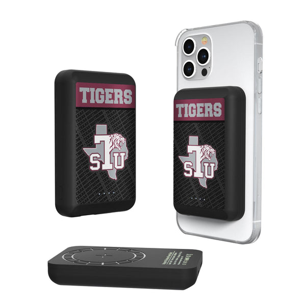Texas Southern Tigers Endzone Plus Wireless Mag Power Bank