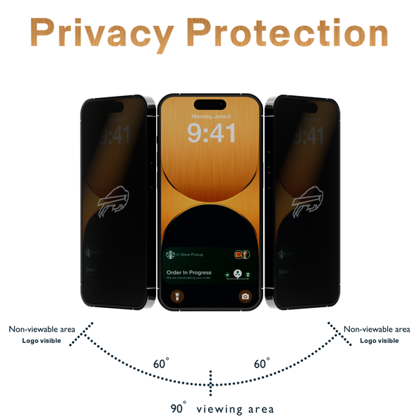 Buffalo Bills Etched Privacy Screen Protector