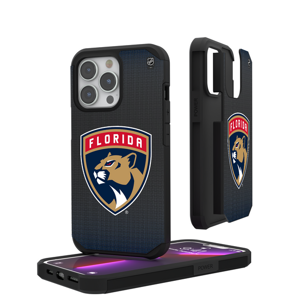 Florida Panthers Linen iPhone Rugged Phone Case