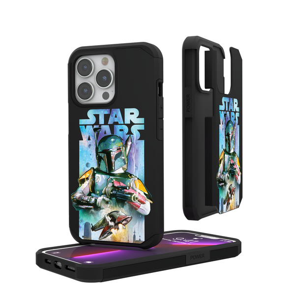 Star Wars Boba Fett Portrait Collage iPhone Rugged Phone Case
