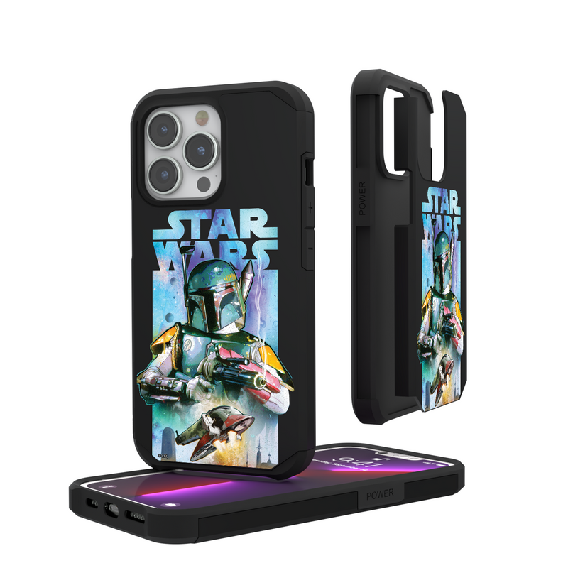 Star Wars Boba Fett Portrait Collage iPhone Rugged Phone Case