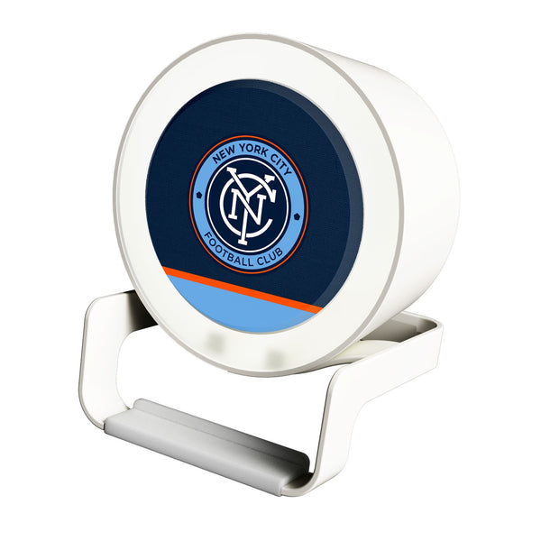New York City FC  Solid Wordmark Night Light Charger and Bluetooth Speaker