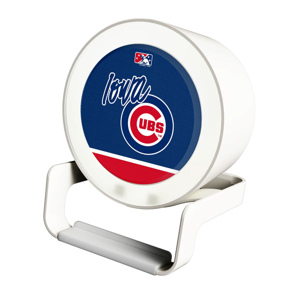 Iowa Cubs Solid Wordmark Night Light Charger and Bluetooth Speaker