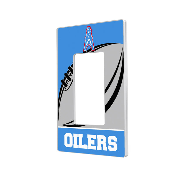 Houston Oilers Passtime Hidden-Screw Light Switch Plate - Single Rocker