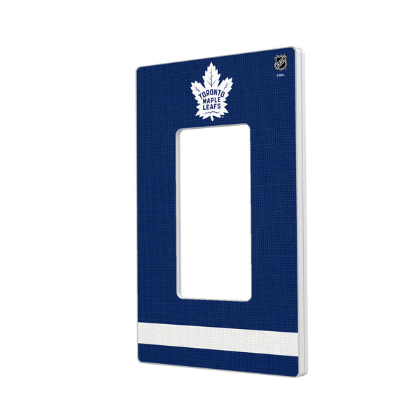 Toronto Maple Leafs Stripe Hidden-Screw Light Switch Plate - Single Rocker