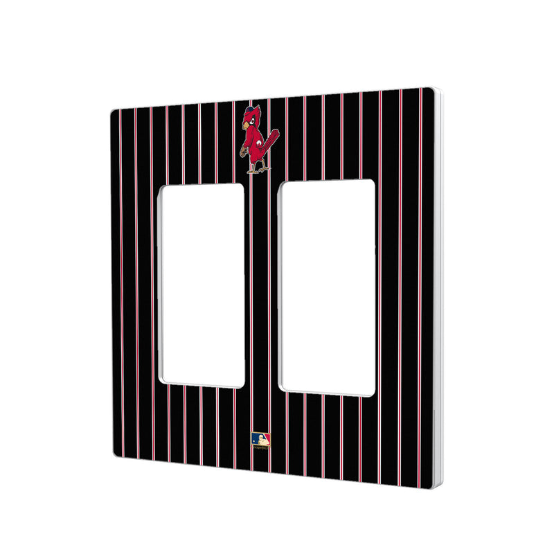 St louis Cardinals 1950s - Cooperstown Collection Pinstripe Hidden-Screw Light Switch Plate - Double Rocker