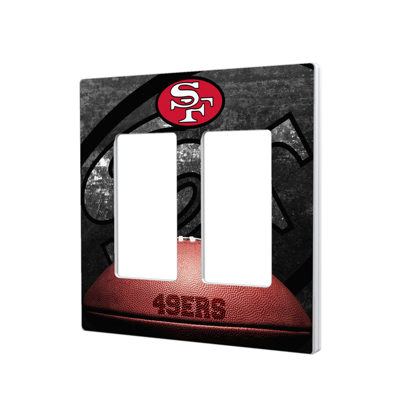 San Francisco 49ers Legendary Hidden-Screw Light Switch Plate - Double Rocker