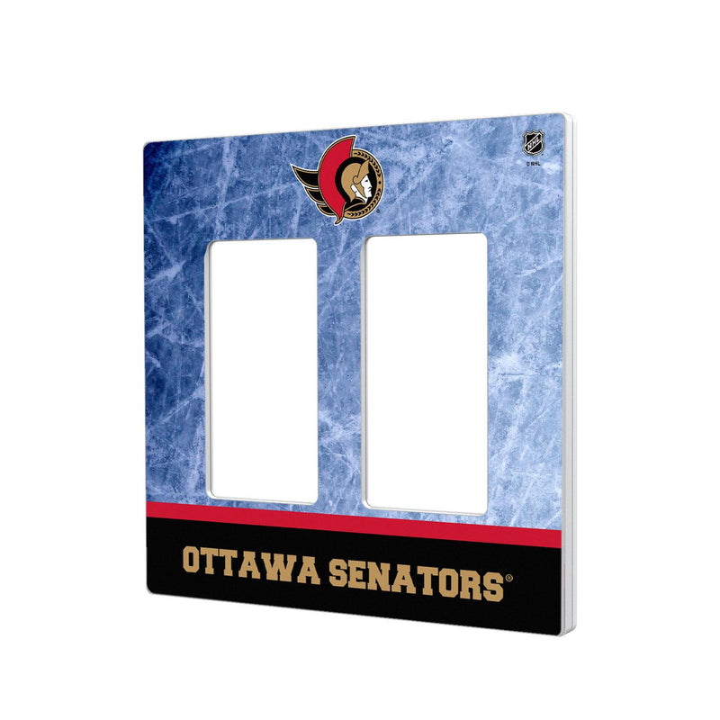 Ottawa Senators Ice Wordmark Hidden-Screw Light Switch Plate