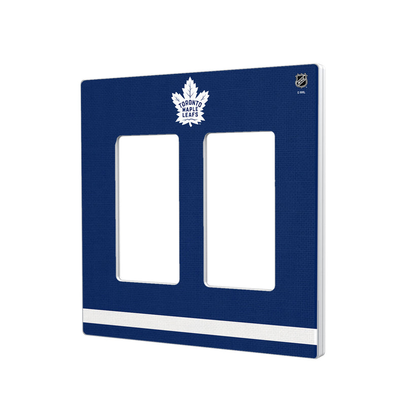 Toronto Maple Leafs Stripe Hidden-Screw Light Switch Plate - Double Rocker
