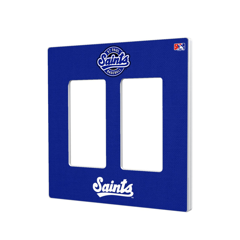 St. Paul Saints Solid Hidden-Screw Light Switch Plate - Double Rocker