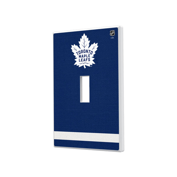 Toronto Maple Leafs Stripe Hidden-Screw Light Switch Plate - Single Toggle