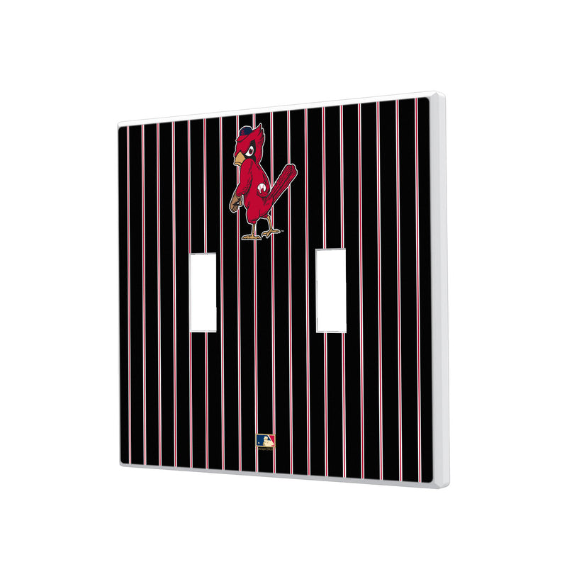 St louis Cardinals 1950s - Cooperstown Collection Pinstripe Hidden-Screw Light Switch Plate - Double Toggle