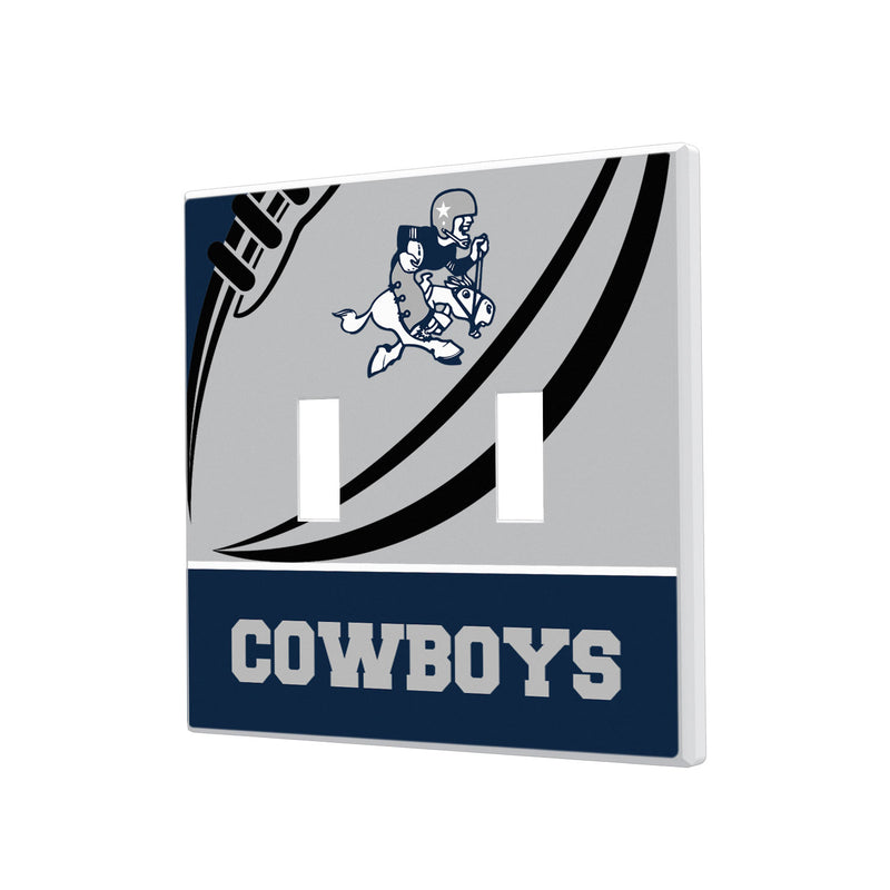Dallas Cowboys 1966-1969 Historic Collection Passtime Hidden-Screw Light Switch Plate - Double Toggle