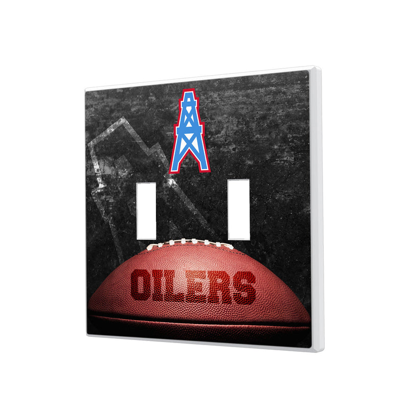 Houston Oilers Legendary Hidden-Screw Light Switch Plate - Double Toggle