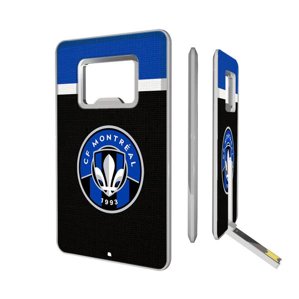 CF Montreal Stripe Credit Card USB Drive with Bottle Opener 32GB