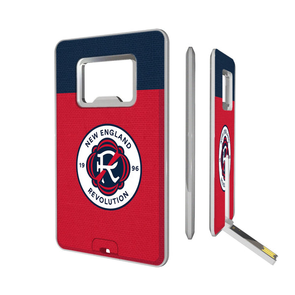 New England Revolution  Stripe Credit Card USB Drive with Bottle Opener 32GB