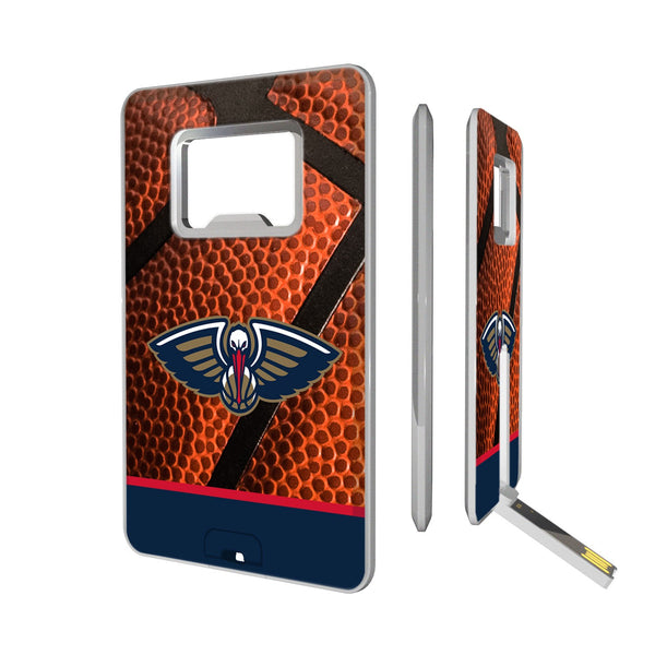 New Orleans Pelicans Basketball Credit Card USB Drive with Bottle Opener 32GB
