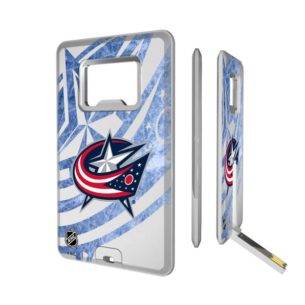 Columbus Blue Jackets Ice Tilt Credit Card USB Drive with Bottle Opener 32GB