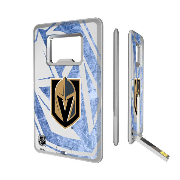 Vegas Golden Knights Ice Tilt Credit Card USB Drive with Bottle Opener 32GB