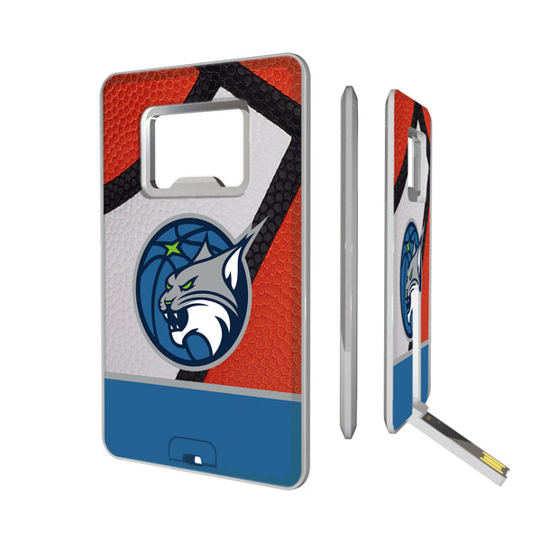 Minnesota Lynx Basketball Credit Card USB Drive with Bottle Opener 32GB