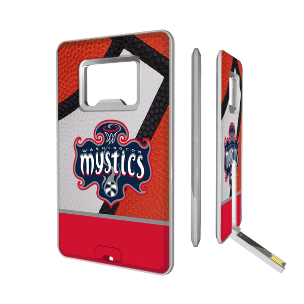 Washington Mystics Basketball Credit Card USB Drive with Bottle Opener 32GB