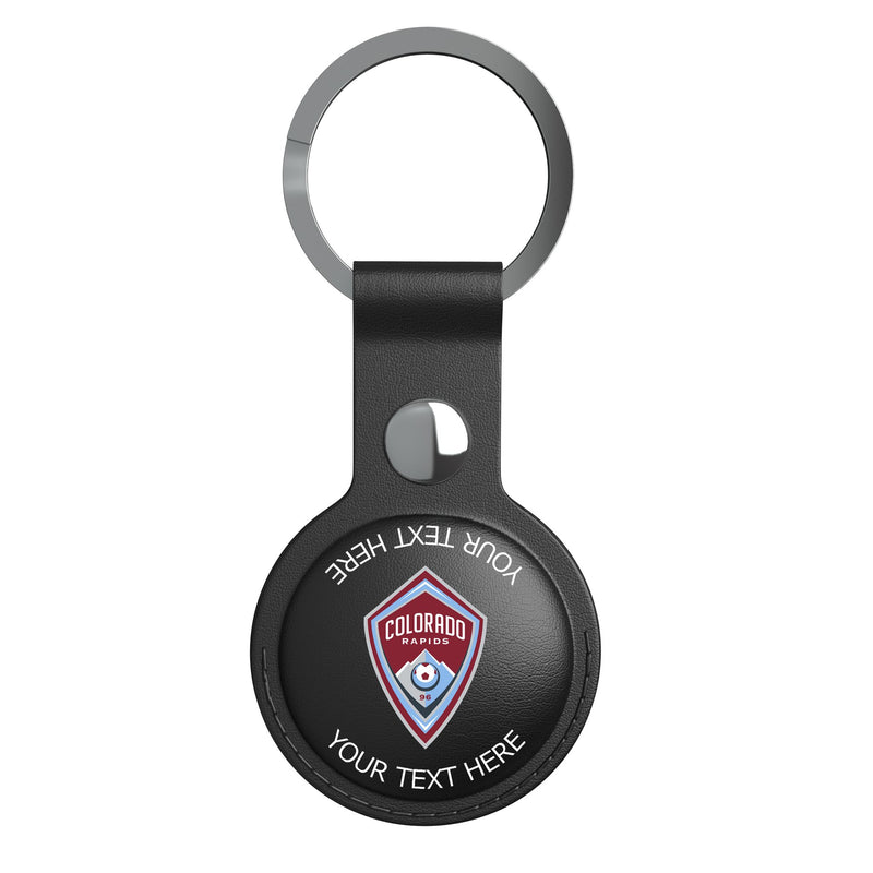 Colorado Rapids Personalized Insignia AirTag Black Airtag Holder Flat.Jpg