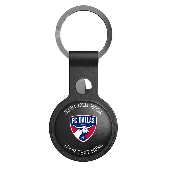 FC Dallas Personalized Insignia AirTag Black Airtag Holder Flat.Jpg