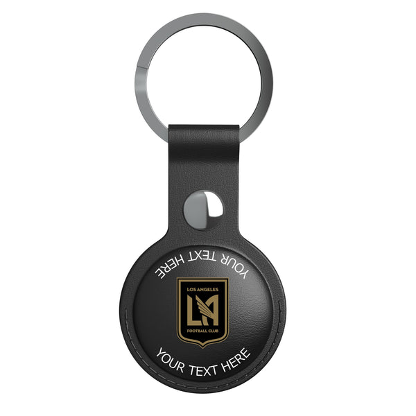 Los Angeles Football Club Personalized Insignia AirTag Black Airtag Holder Flat.Jpg