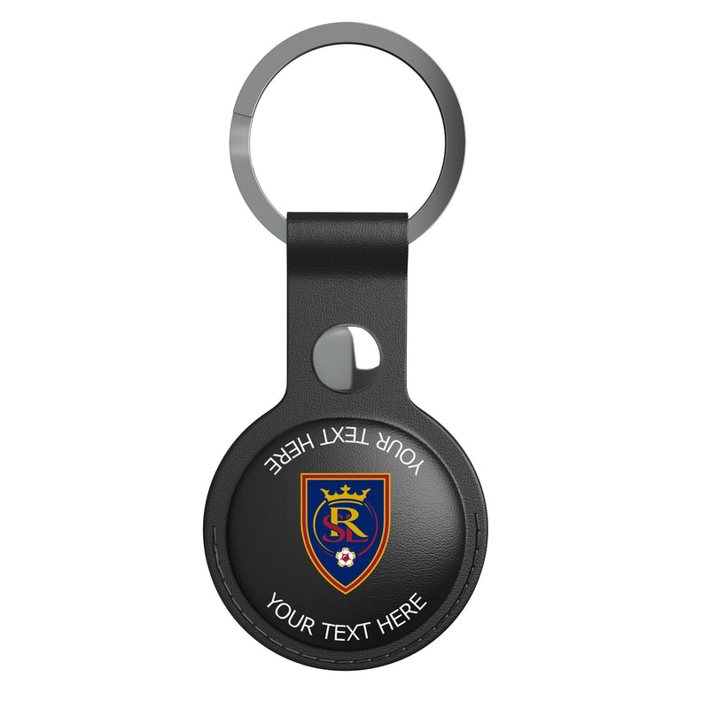 Real Salt Lake Personalized Insignia AirTag Black Airtag Holder Flat.Jpg