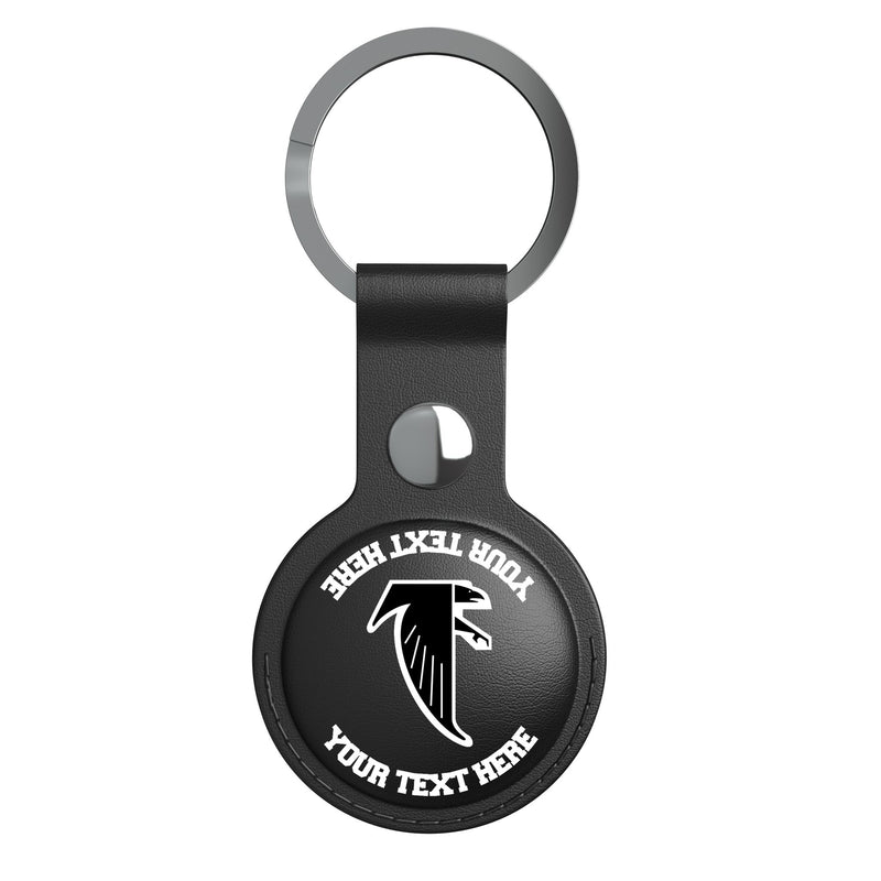 Atlanta Falcons Classic Personalized Insignia AirTag Black Airtag Holder Flat.Jpg