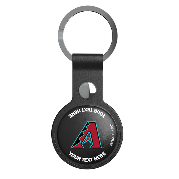 Arizona Diamondbacks Personalized Insignia AirTag Black Airtag Holder Flat.Jpg