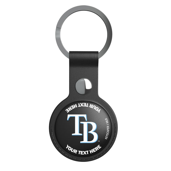 Tampa Bay Rays Personalized Insignia AirTag Black Airtag Holder Flat.Jpg