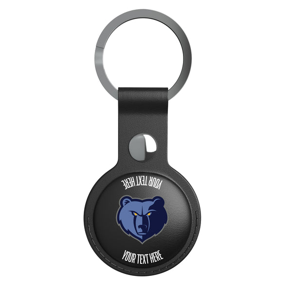 Memphis Grizzlies Personalized Insignia AirTag Black Airtag Holder Flat.Jpg