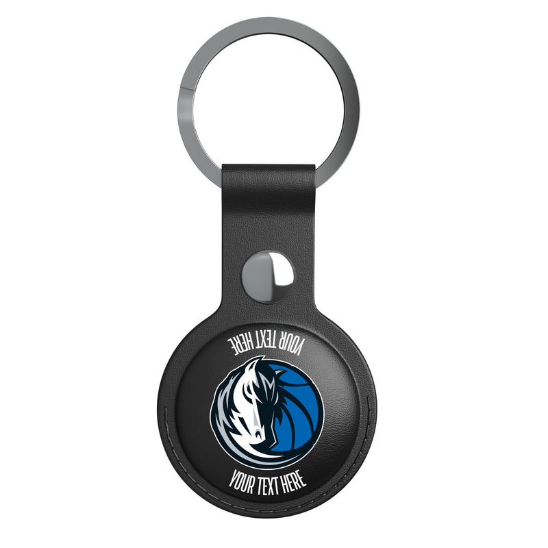 Dallas Mavericks Personalized Insignia AirTag Black Airtag Holder Flat.Jpg