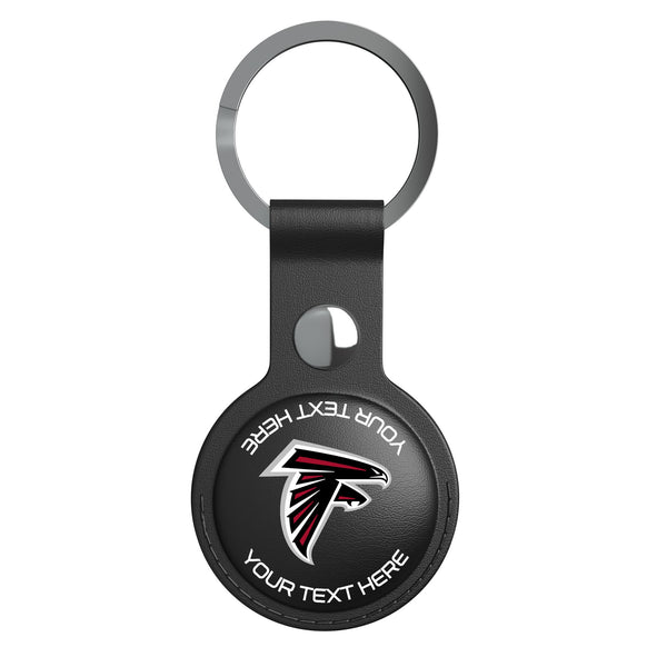 Atlanta Falcons Personalized Insignia AirTag Black Airtag Holder Flat.Jpg