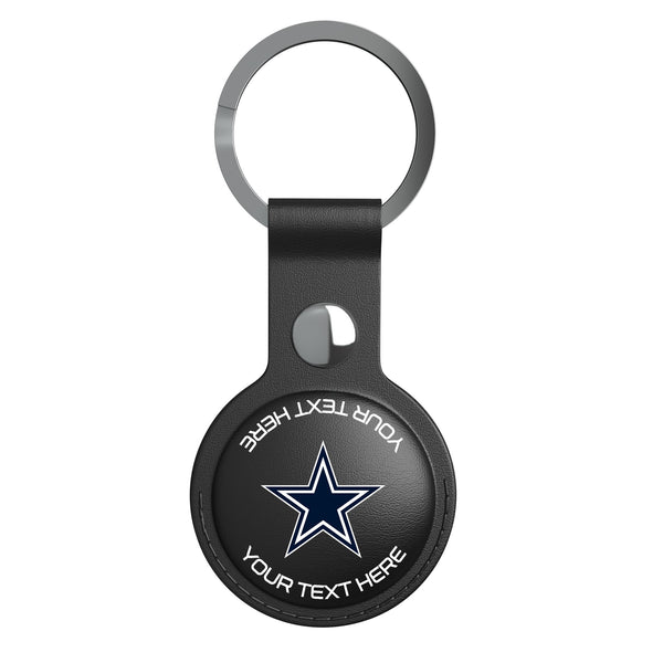 Dallas Cowboys Personalized Insignia AirTag Black Airtag Holder Flat.Jpg