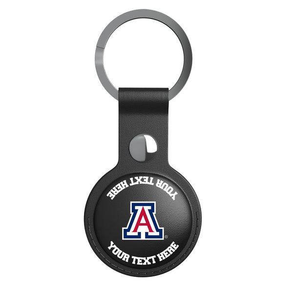 University of Arizona Wildcats Personalized Insignia AirTag Black Airtag Holder Flat.Jpg