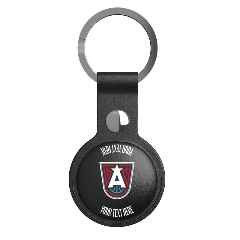 Atlanta Dream Personalized Insignia AirTag Black Airtag Holder Flat.Jpg