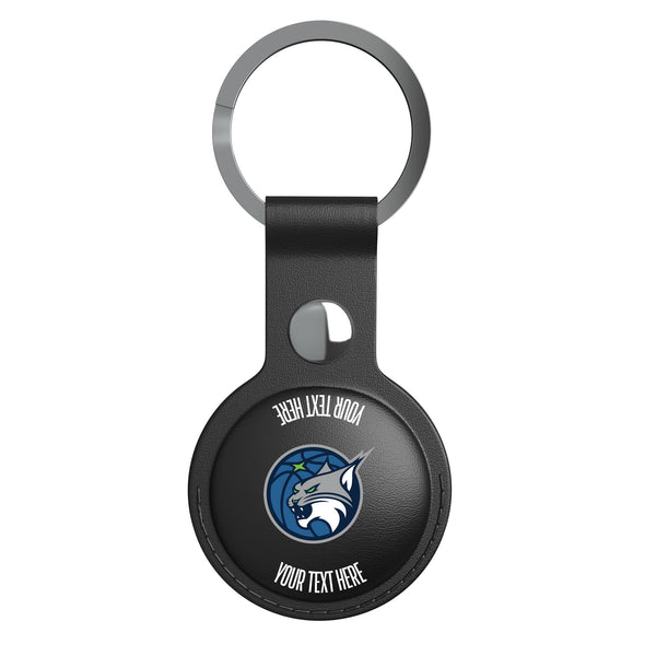 Minnesota Lynx Personalized Insignia AirTag Black Airtag Holder Flat.Jpg