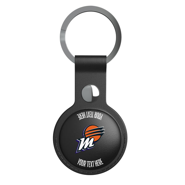 Phoenix Mercury Personalized Insignia AirTag Black Airtag Holder Flat.Jpg