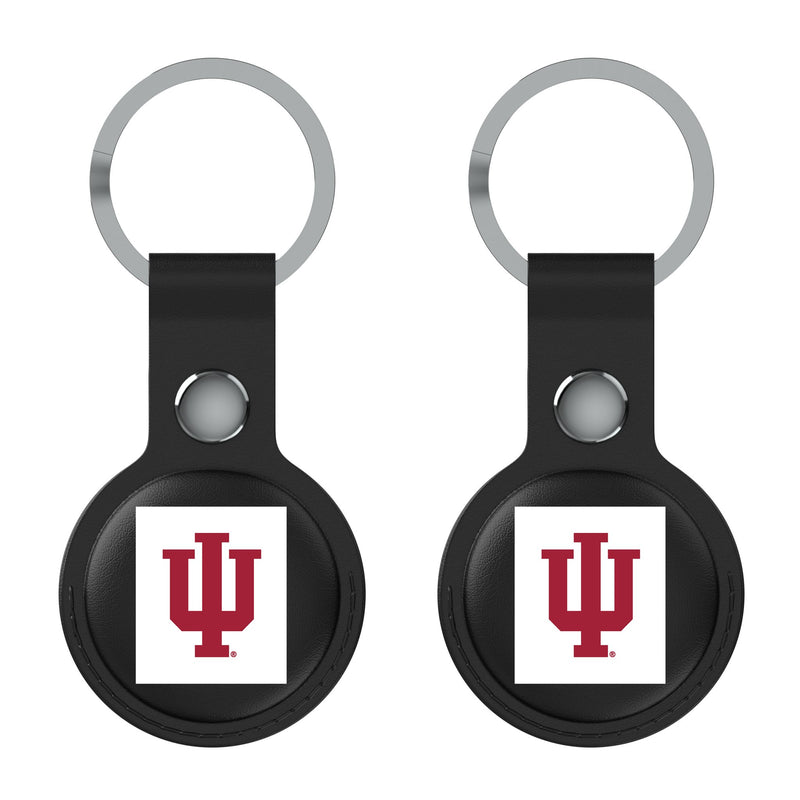 Indiana University Hoosiers Insignia AirTag Black Airtag Holder 2-Pack Flat.Jpg