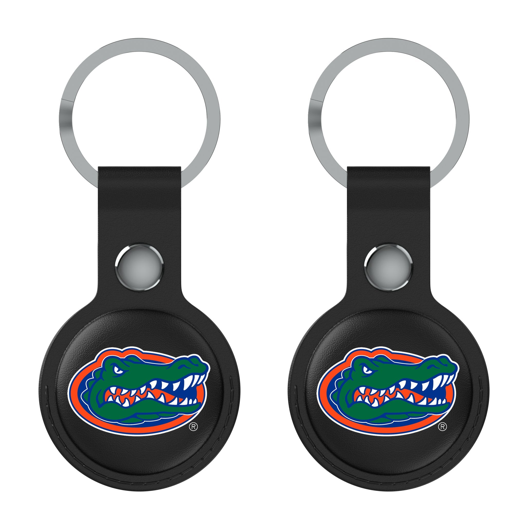 University of Florida Gators Insignia AirTag Black Airtag Holder 2-Pack Flat.Jpg